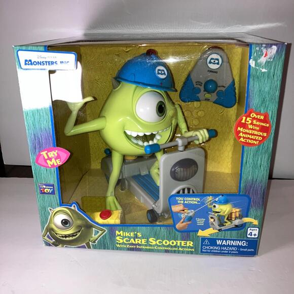 VTG 2001 Disney Pixar Monster's Inc Mike's Scare Scooter Thinkway Toys NEW Seale